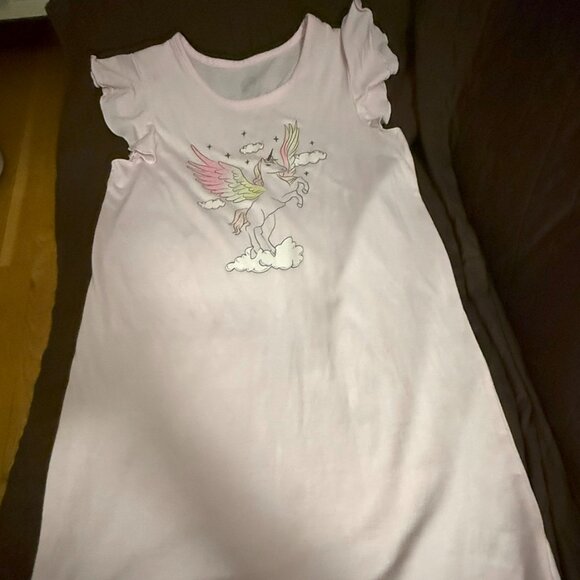 Big Girls Wonder Nation Short Sleeve Unicorn Nightgown (Large 10-12) - Pre-loved - Picture 3 of 7
